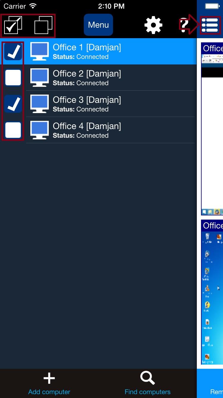 controlar ordenadores mediante smartphone iOS