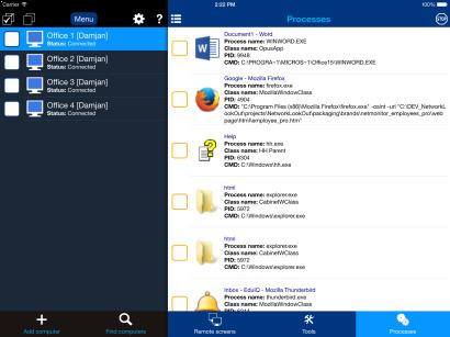 spy on running applications